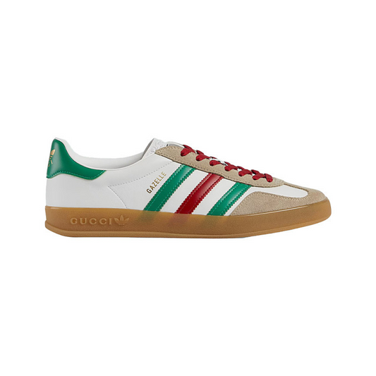 Adidas x Gucci Gazelle White Green Red, 726487 AAA43 9547 WHITE/GREEN/RED/OATMEAL