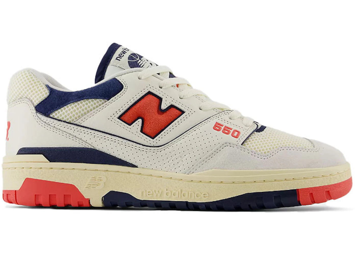 New Balance 550 Sea Salt Pack Blast Red