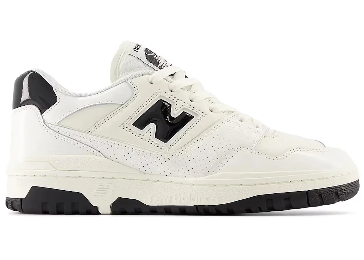 New Balance 550 Sea Salt Black Patent