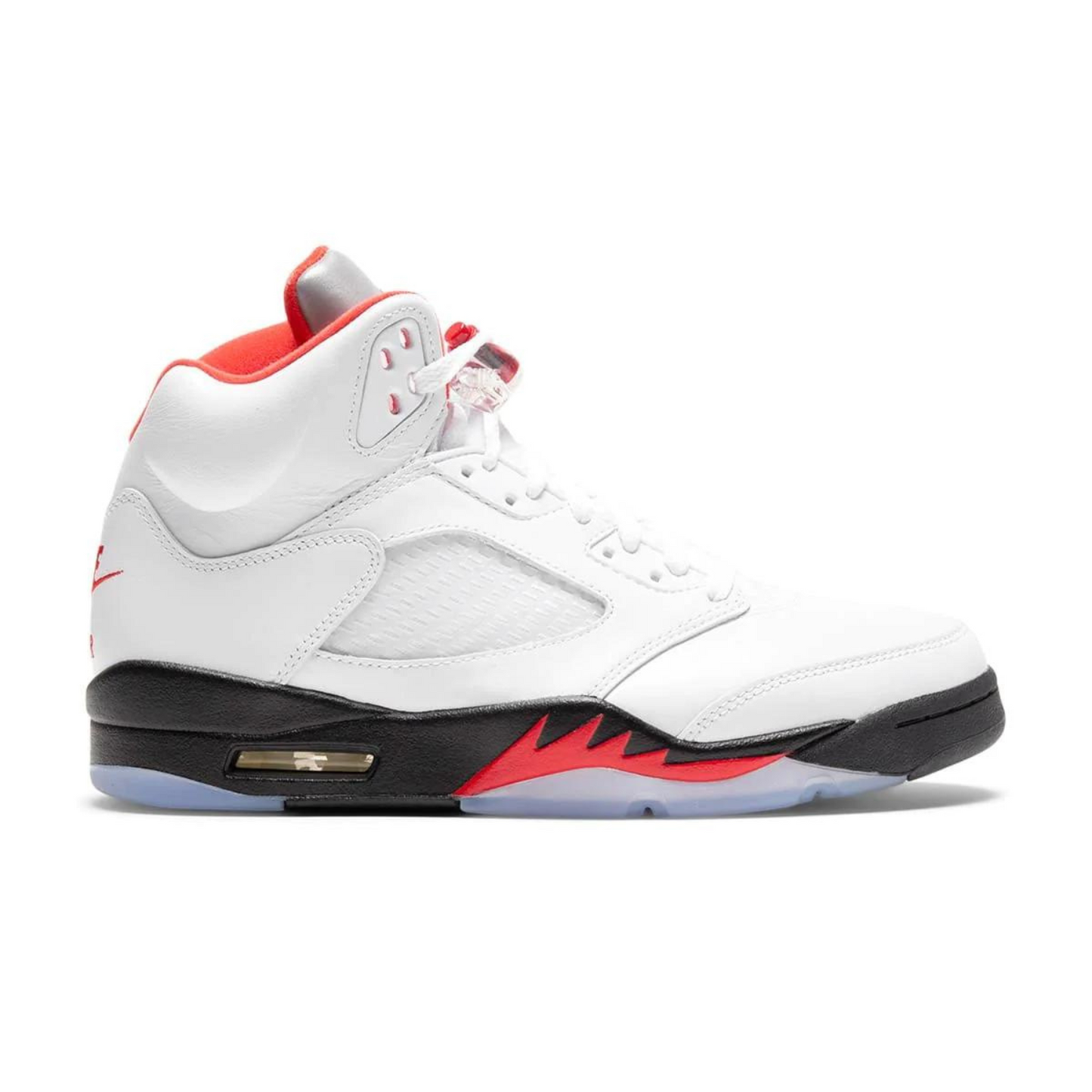 Nike Air Jordan 5 Retro Fire Red Silver Tongue (2020), DA1911-102 Ture White/Fire Red-Black