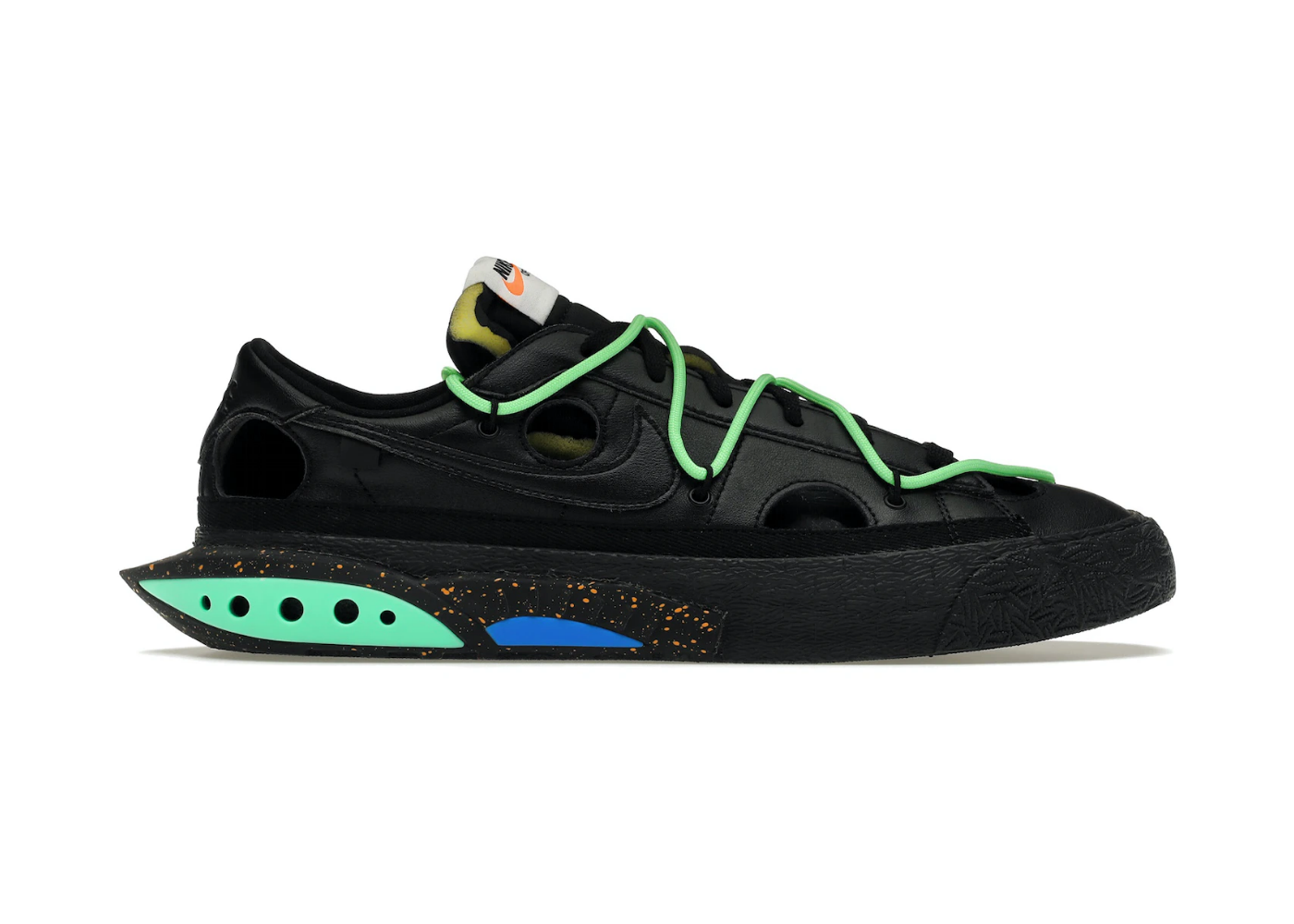 Blazer Low '77/OW DH7863-001 (Black/Black-Electro Green, US 11/ UK 10/ 45)