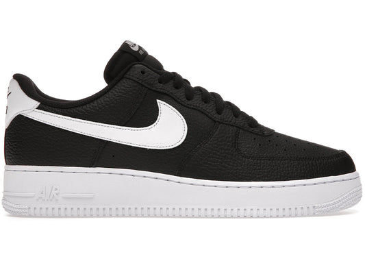 Nike Air Force 1 Low '07 Black White Pebbled Leather