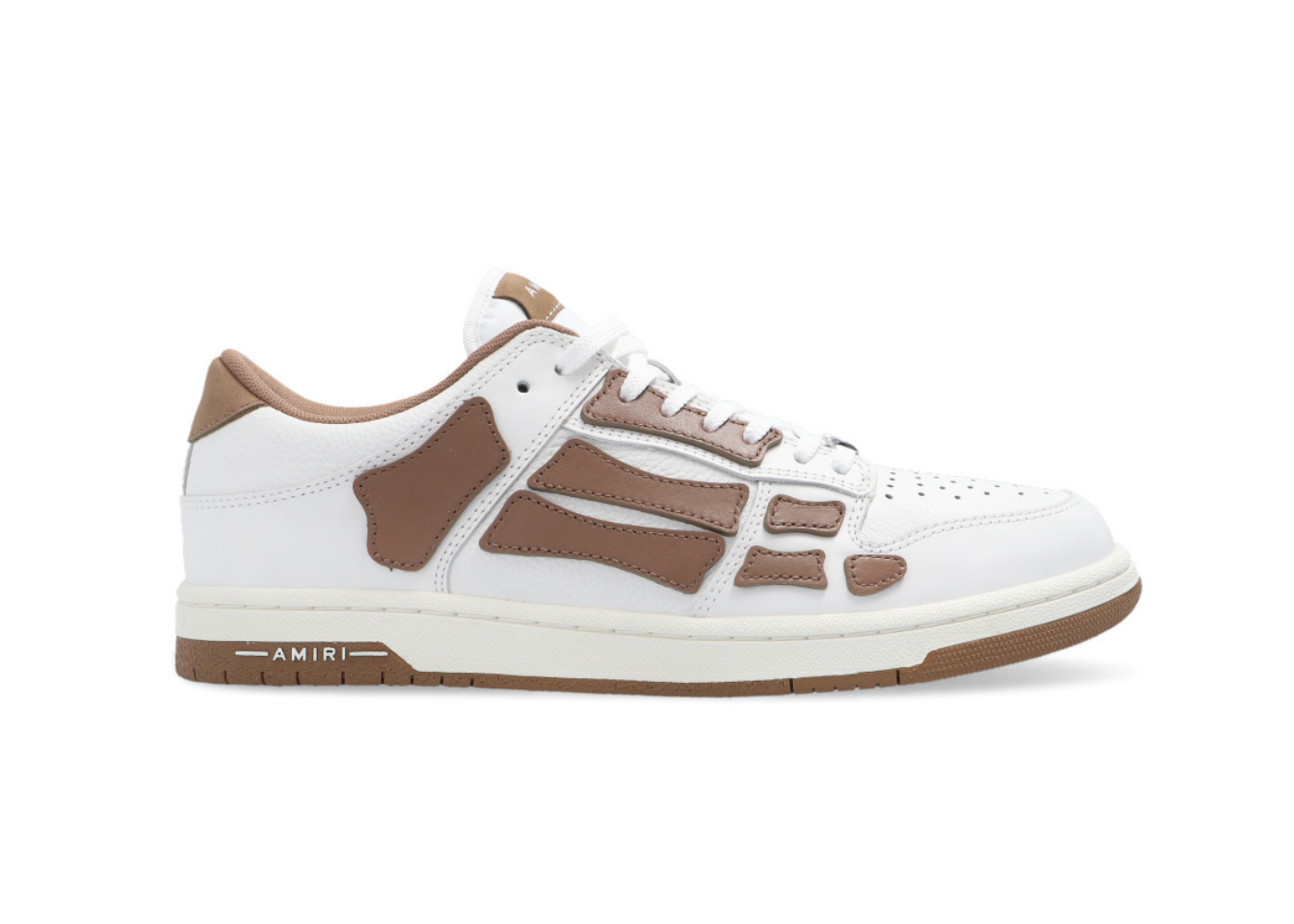 Amiri Skel Top Low ( White/Brown, 41)