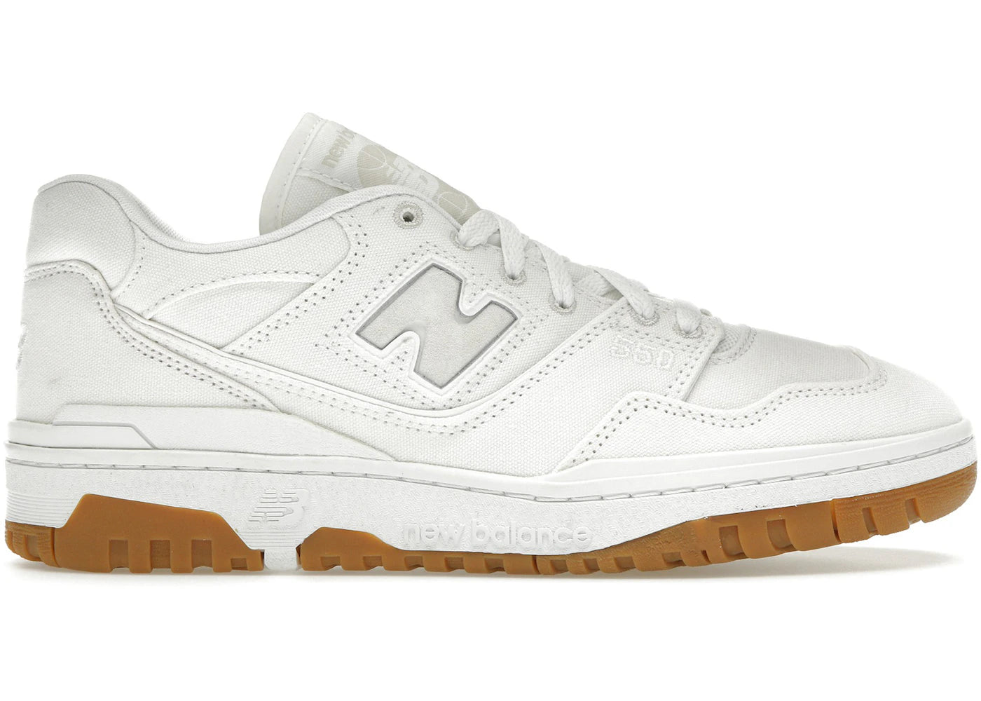 New Balance 550 White Canvas Gum