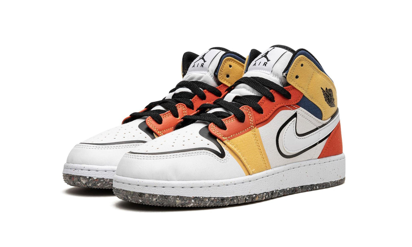 Jordan 1 Mid Multi-Color Canvas (GS)