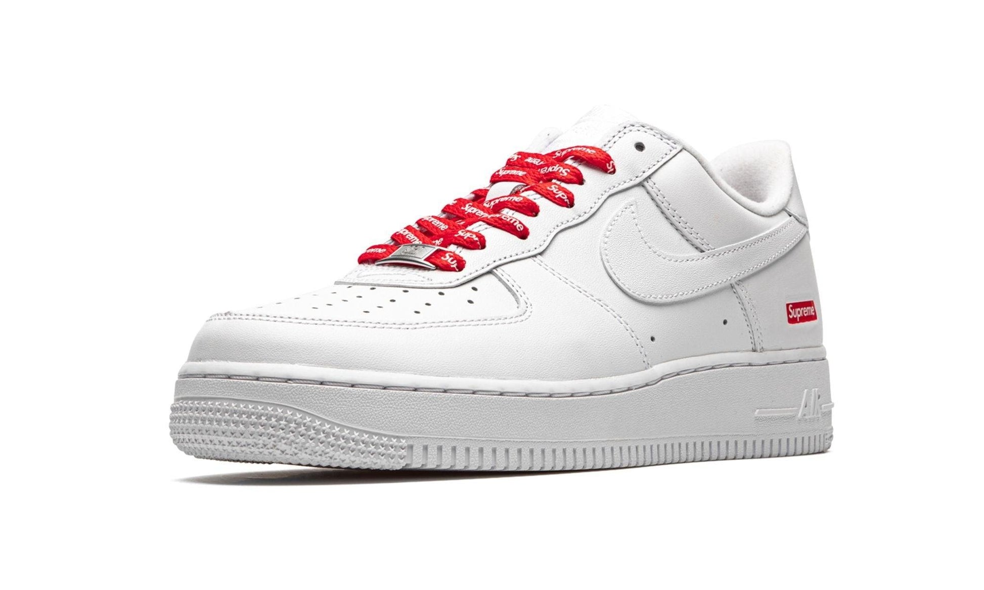 Air force 1 leather low trainers Nike x Supreme White size 44 EU