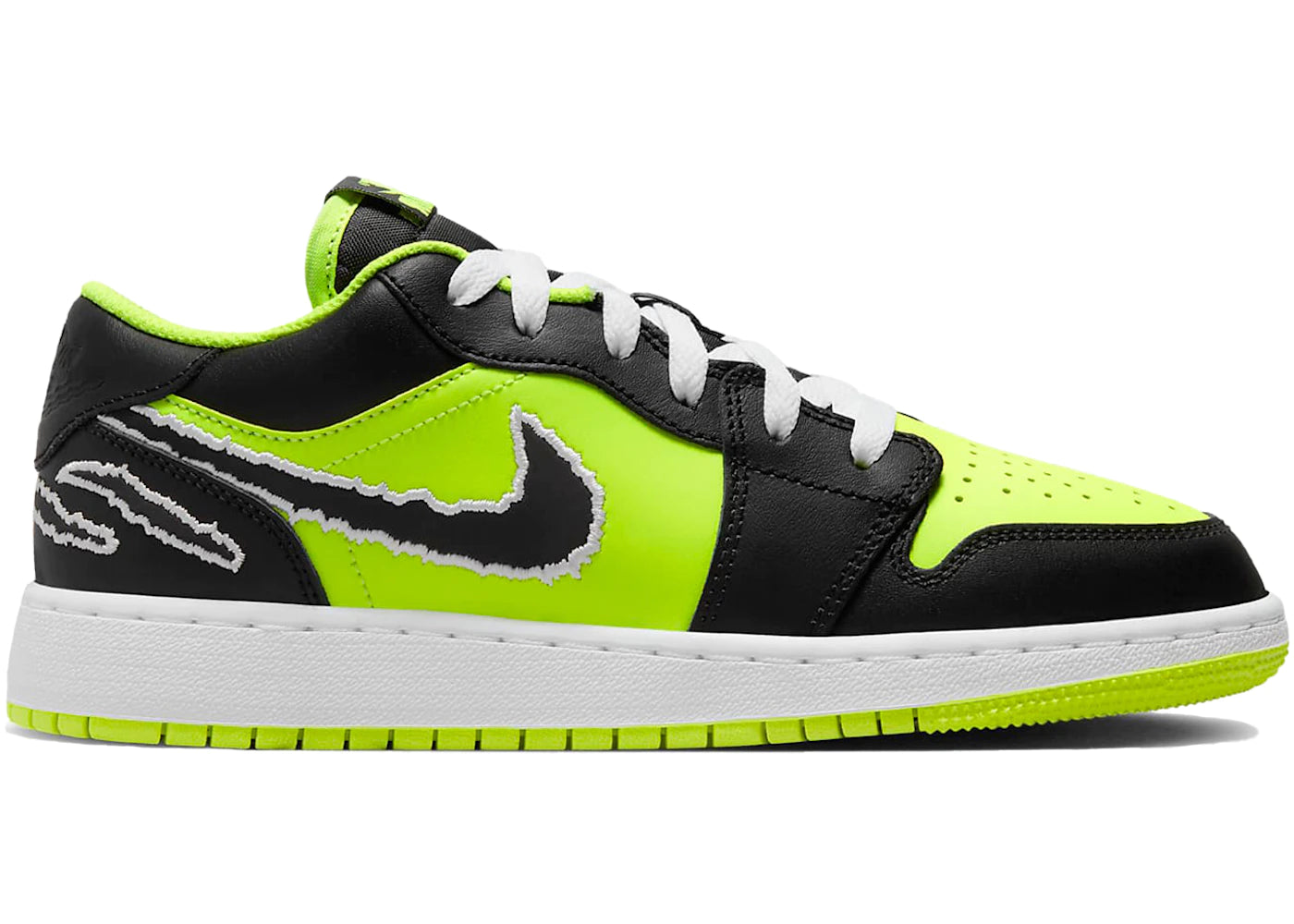 Jordan 1 Low SE Black Cat Volt (GS)