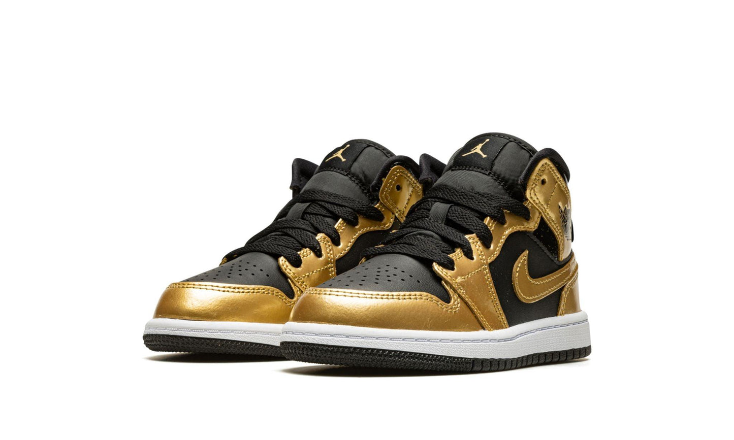 Jordan 1 Mid SE Metallic Gold Black (PS)