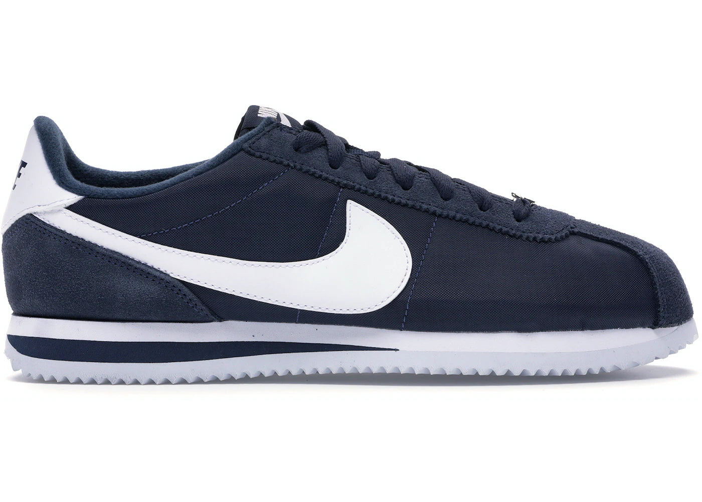 Nike Cortez Basic Nylon Obsidian White-Metallic Silver