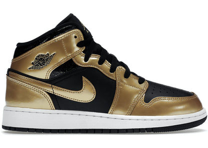 Jordan 1 Mid SE Metallic Gold Black (GS)