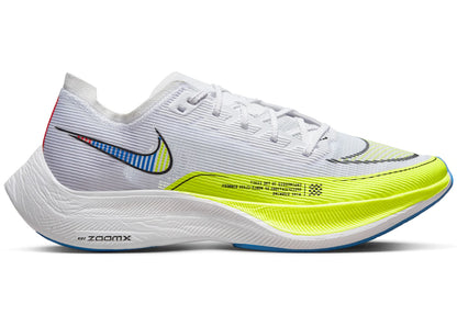 Nike ZoomX Vaporfly Next% 2 White Volt Racer Blue