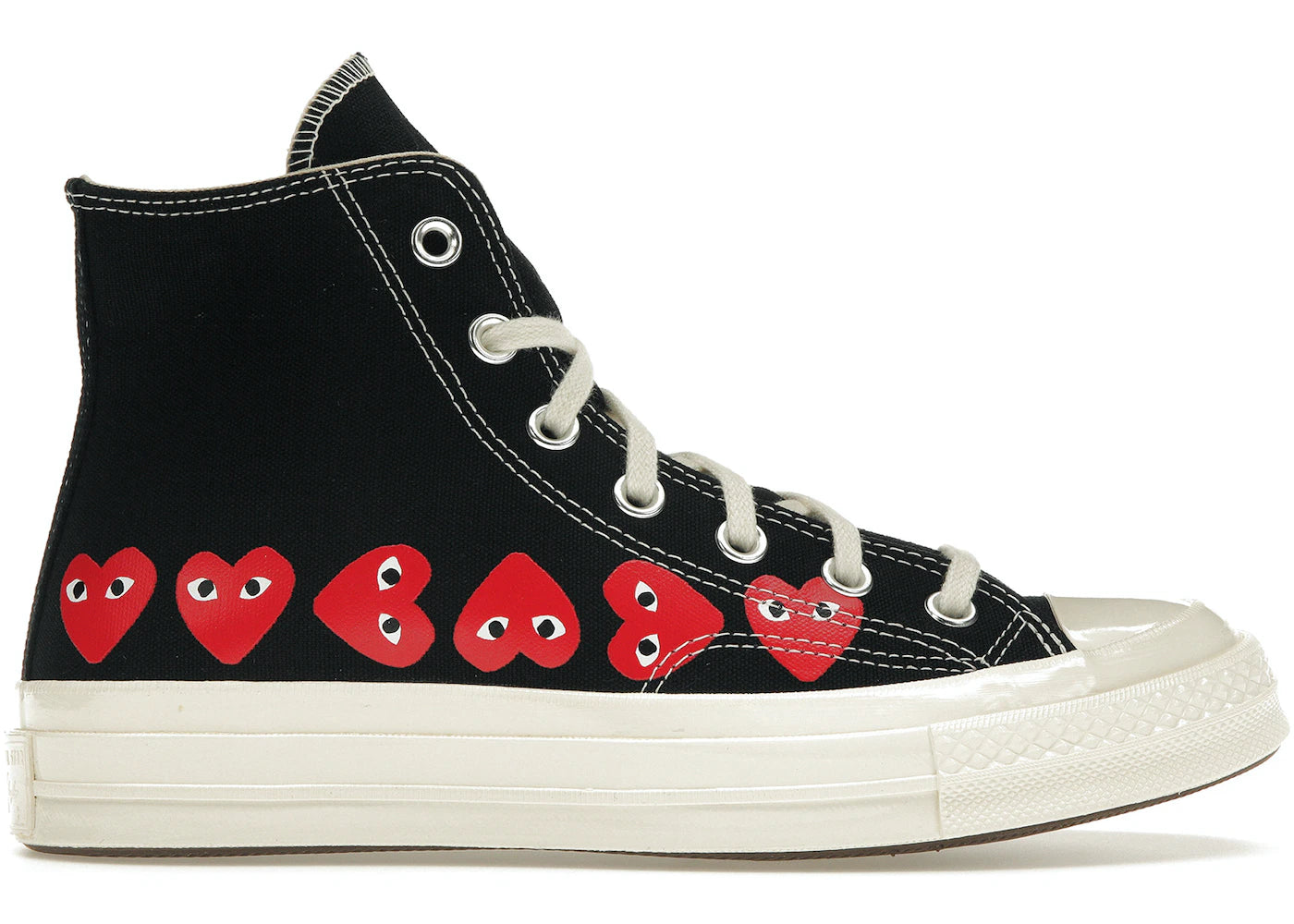 Converse Chuck Taylor All Star 70 Hi Comme des Garcons PLAY Multi-Heart Black