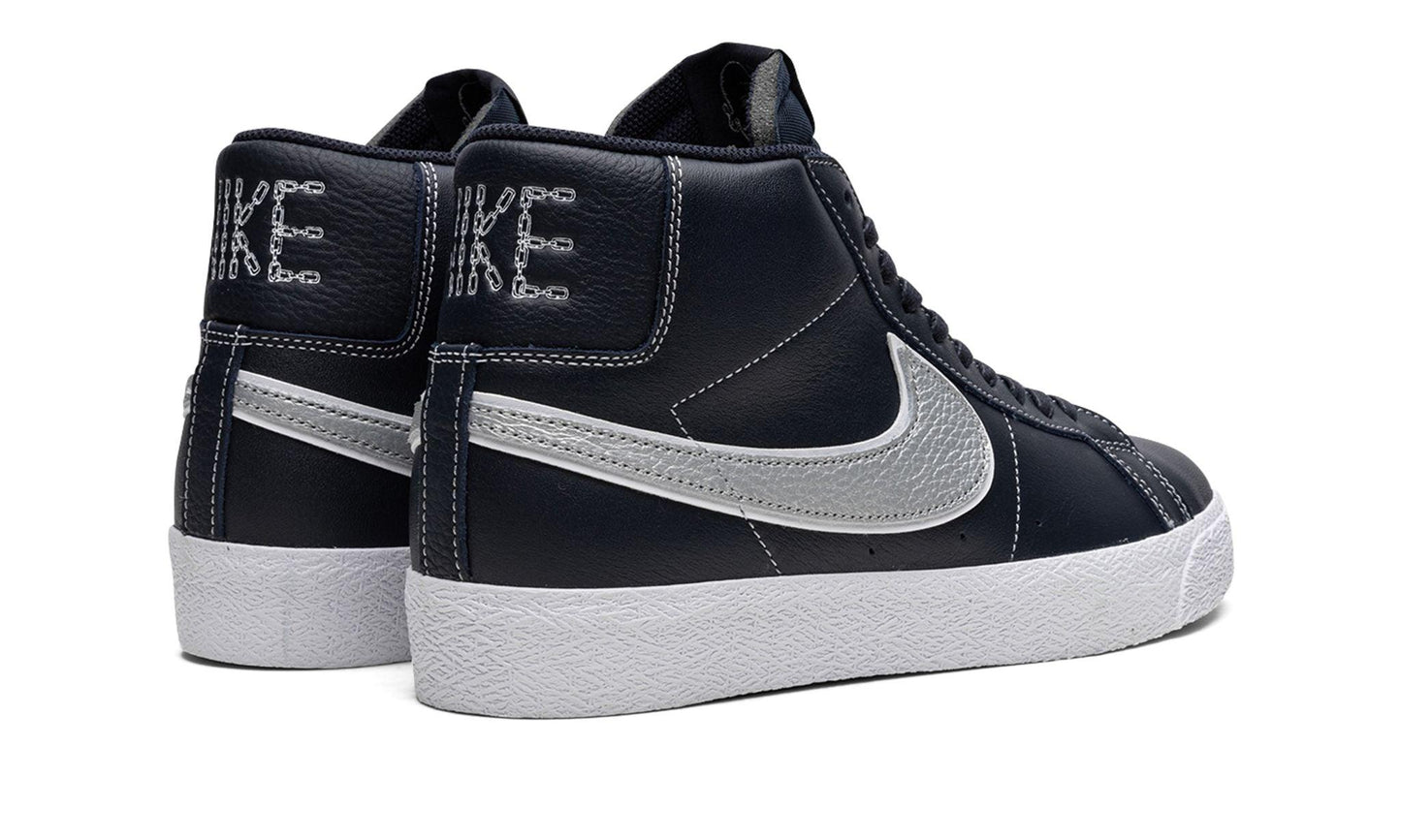 Nike SB Zoom Blazer Mid Mason Silva Dark Obsidian Metallic Silver