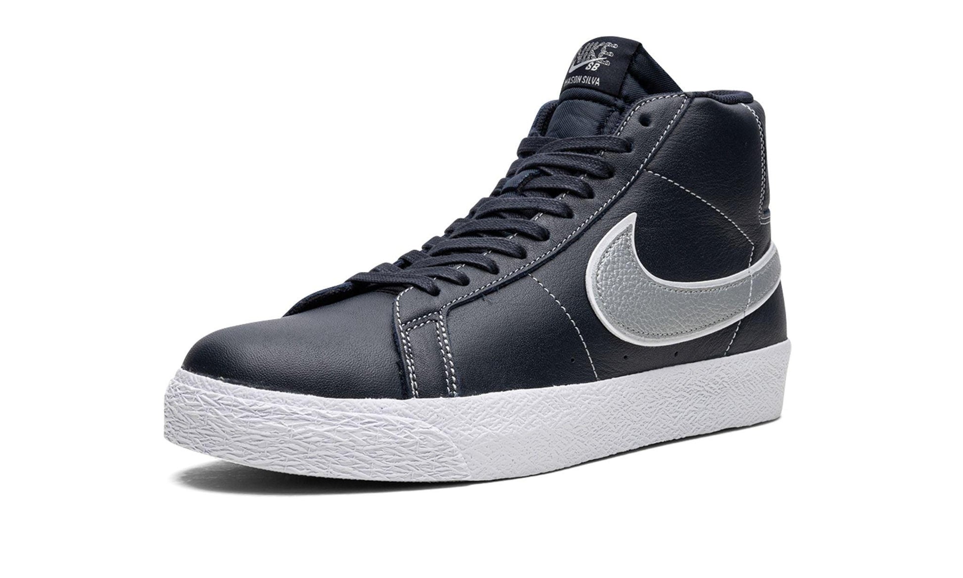 Nike SB Zoom Blazer Mid Mason Silva Dark Obsidian Metallic Silver