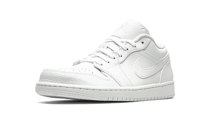 Jordan 1 Low Triple White Tumbled Leather