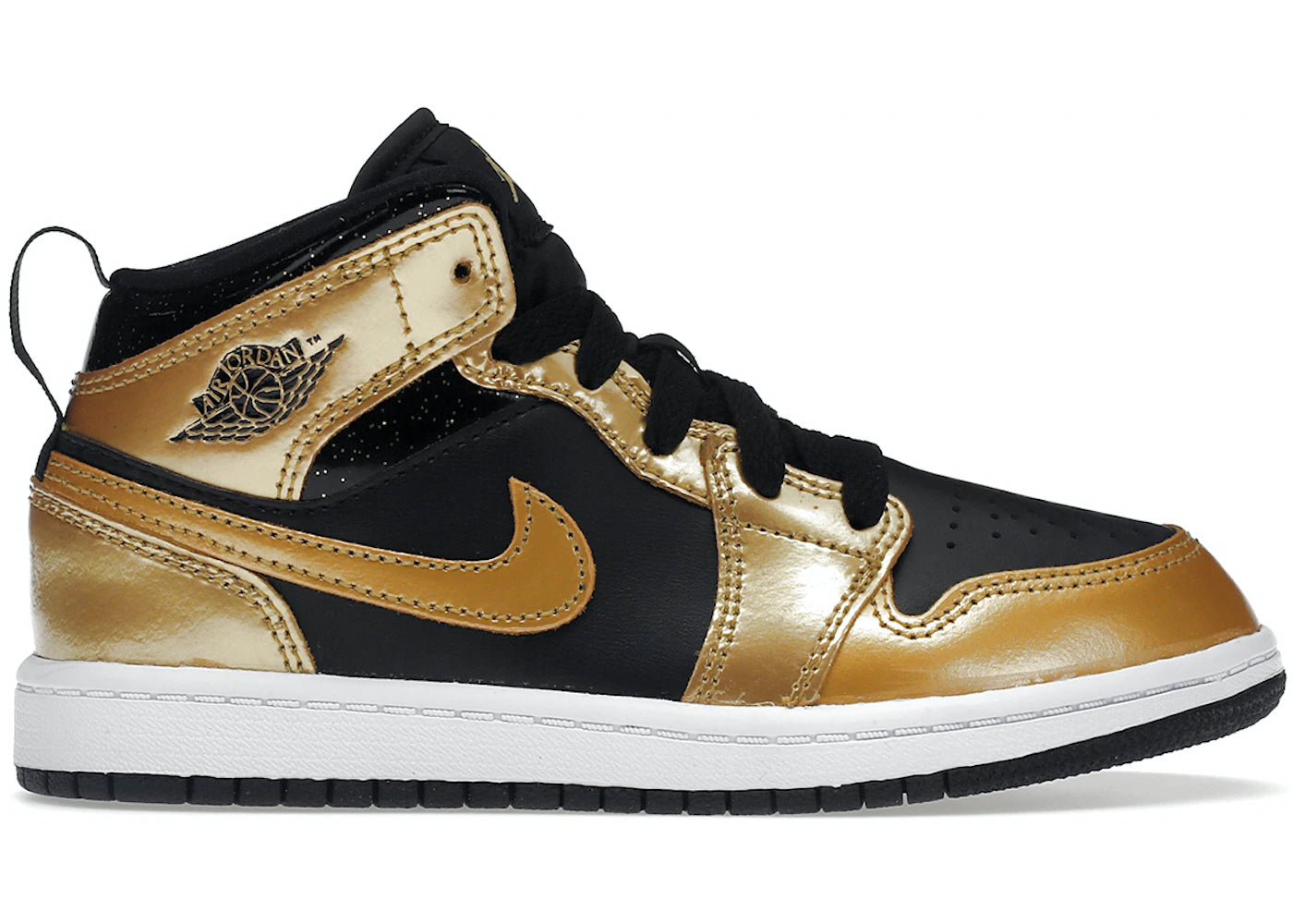 Jordan 1 Mid SE Metallic Gold Black (PS)