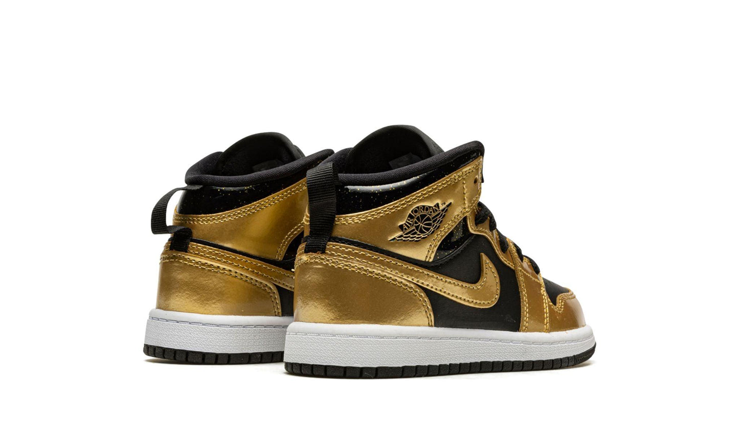 Jordan 1 Mid SE Metallic Gold Black (PS)