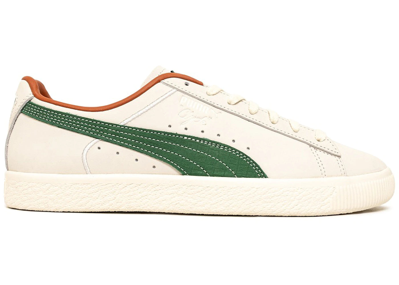 Puma Clyde FG Pristine White Vine Green