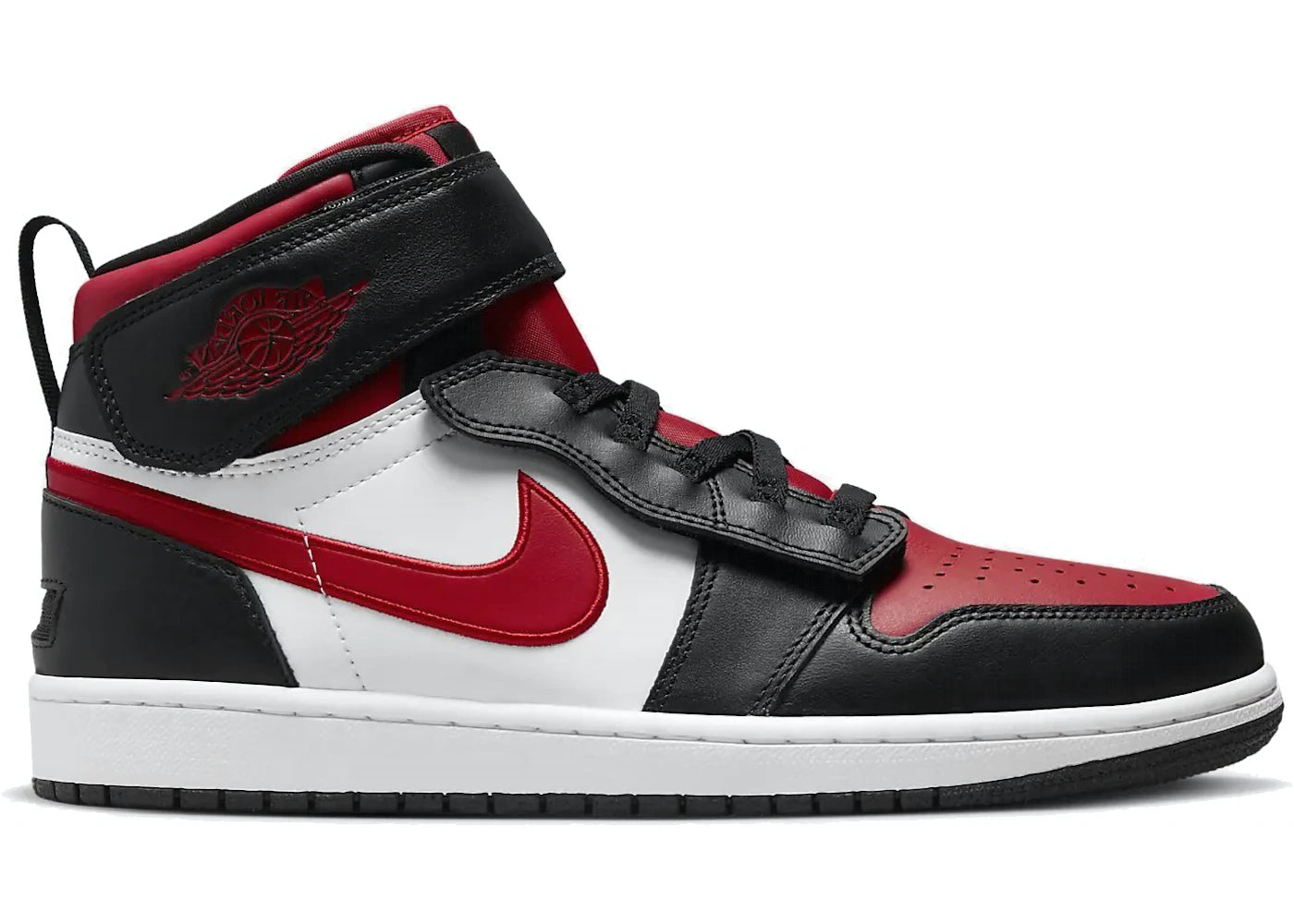 Jordan 1 High FlyEase Black White Fire Red