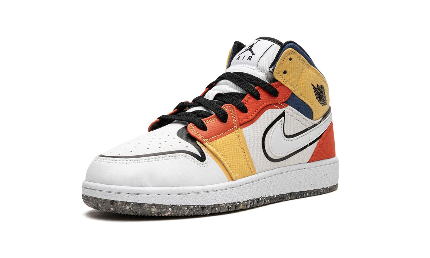 Jordan 1 Mid Multi-Color Canvas (GS)