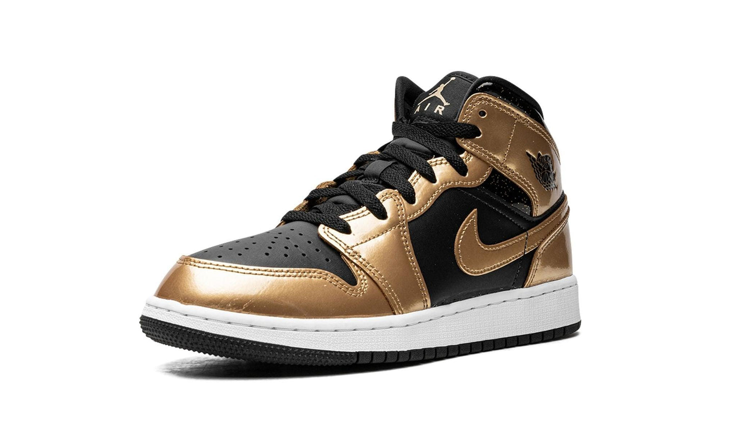 Jordan 1 Mid SE Metallic Gold Black (GS)