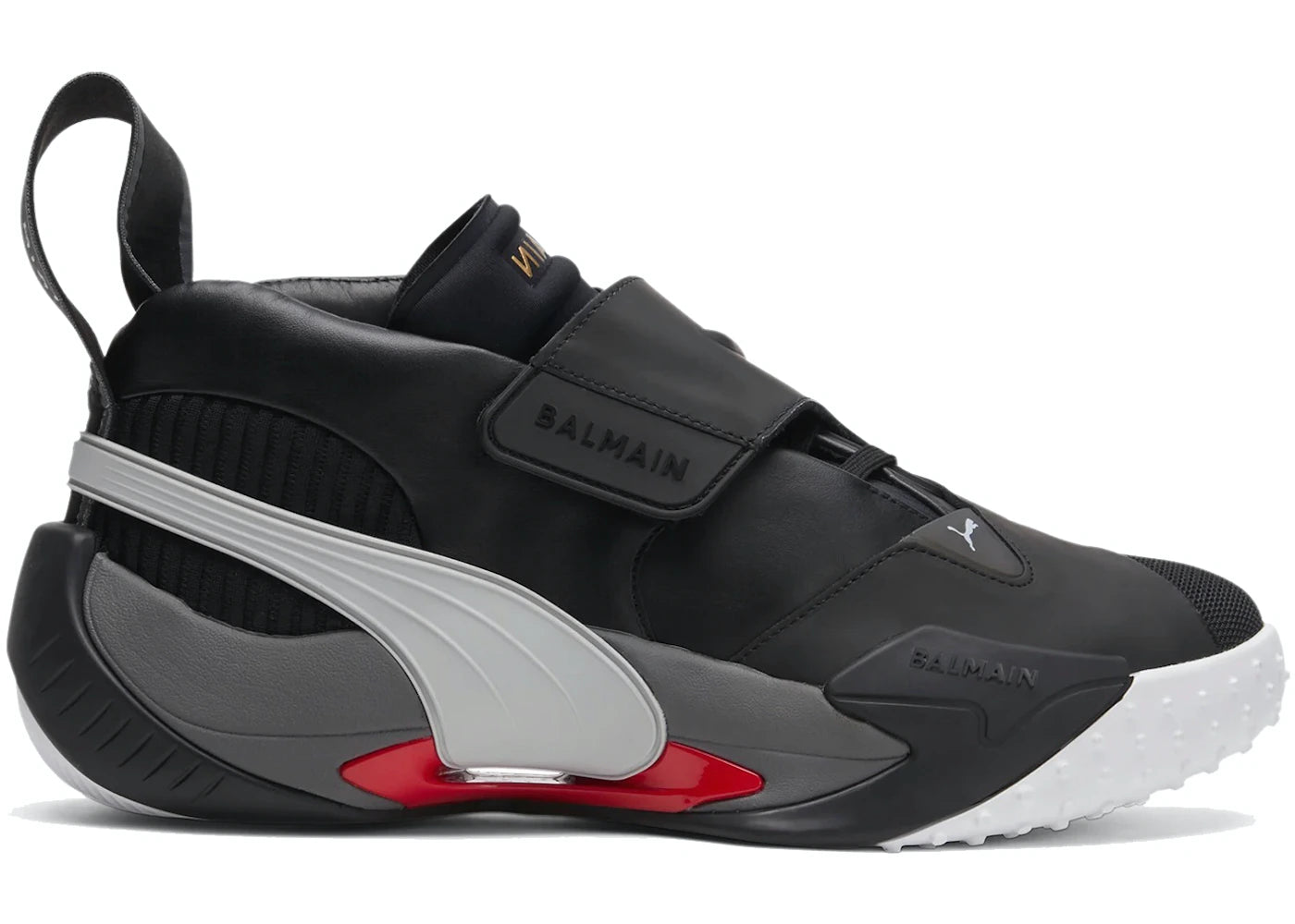 Puma x Balmain Court Black High Risk Red