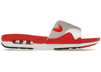 Nike Air Max 1 Slide White University Red