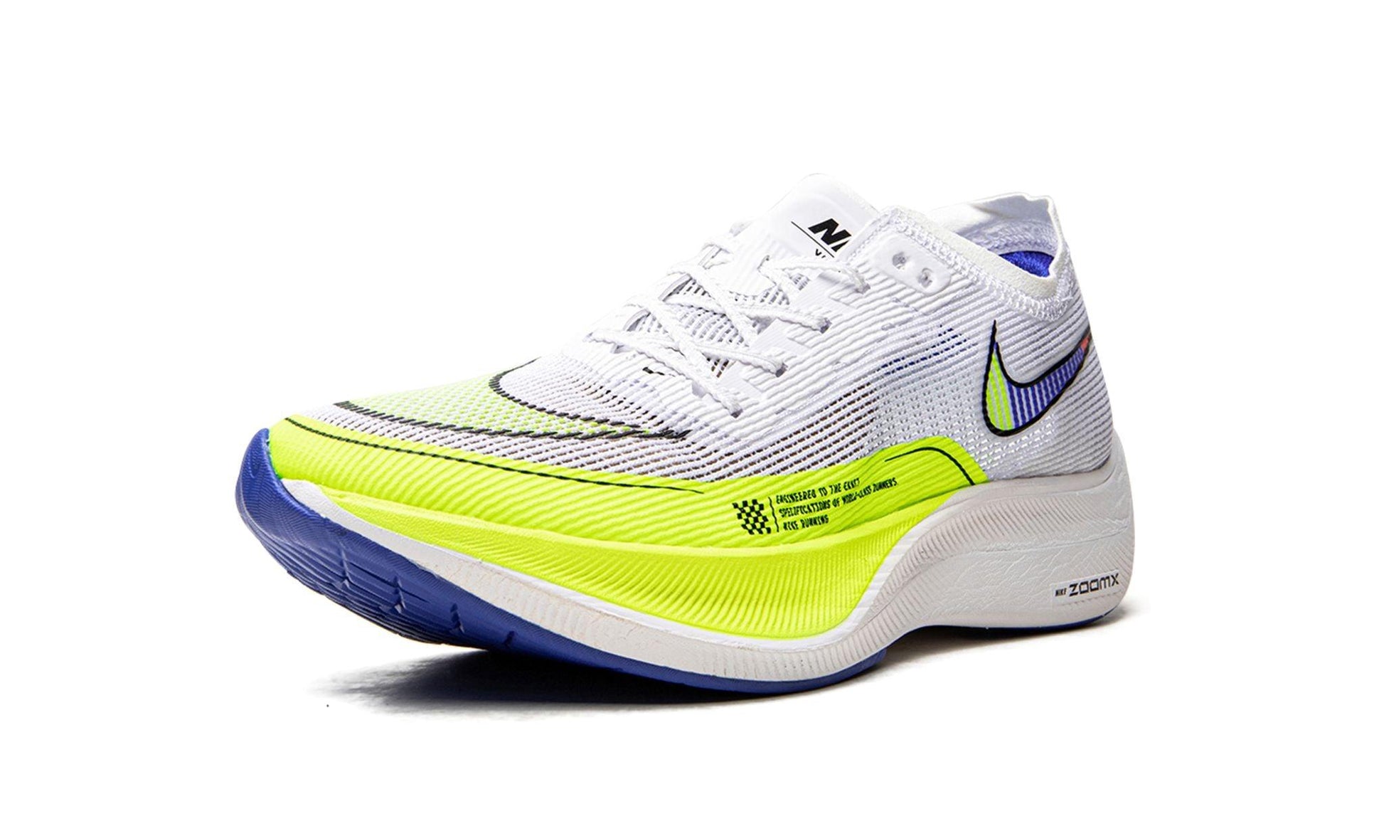 Nike ZoomX Vaporfly Next% 2 White Volt Racer Blue