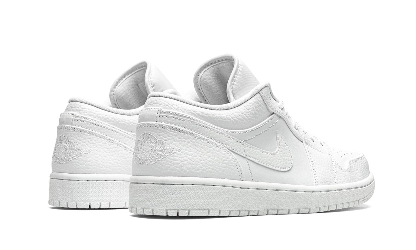 Jordan 1 Low Triple White Tumbled Leather