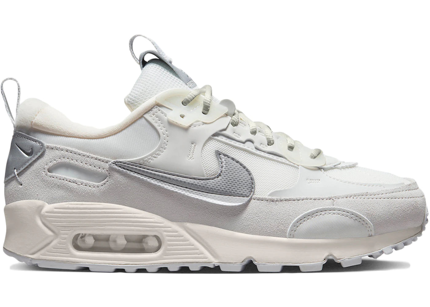 Nike Air Max 90 Futura Summit White Metallic Silver (Women's)