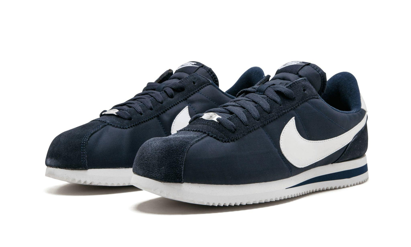 Nike Cortez Basic Nylon Obsidian White-Metallic Silver