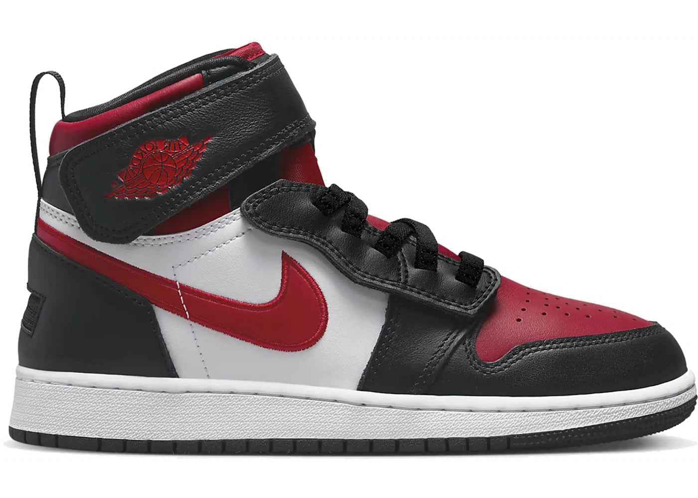 Jordan 1 High FlyEase Black White Fire Red (GS)