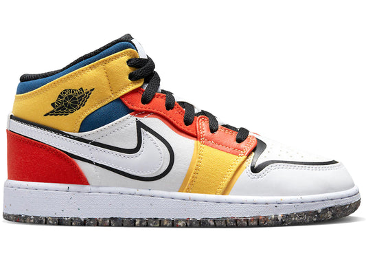 Jordan 1 Mid Multi-Color Canvas (GS)