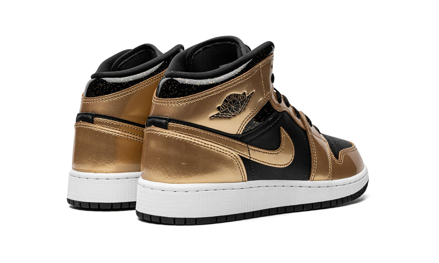 Jordan 1 Mid SE Metallic Gold Black (GS)